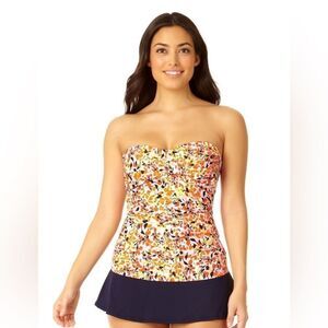 Anne Cole swimsuit  Women's Twist Front Bandeaukini Swim Top S